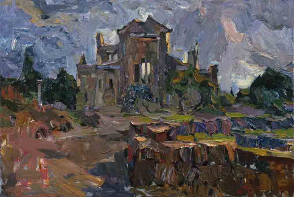 Chersonesos. Gloomy day. Canvas, oil.  Size: 80х120
